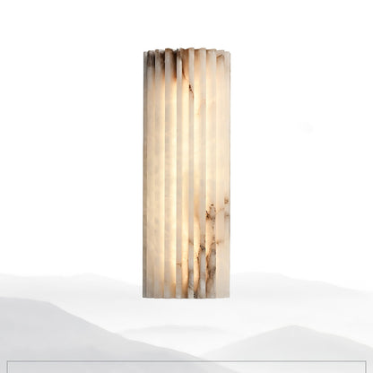 Striaform White Alabaster Wall Light