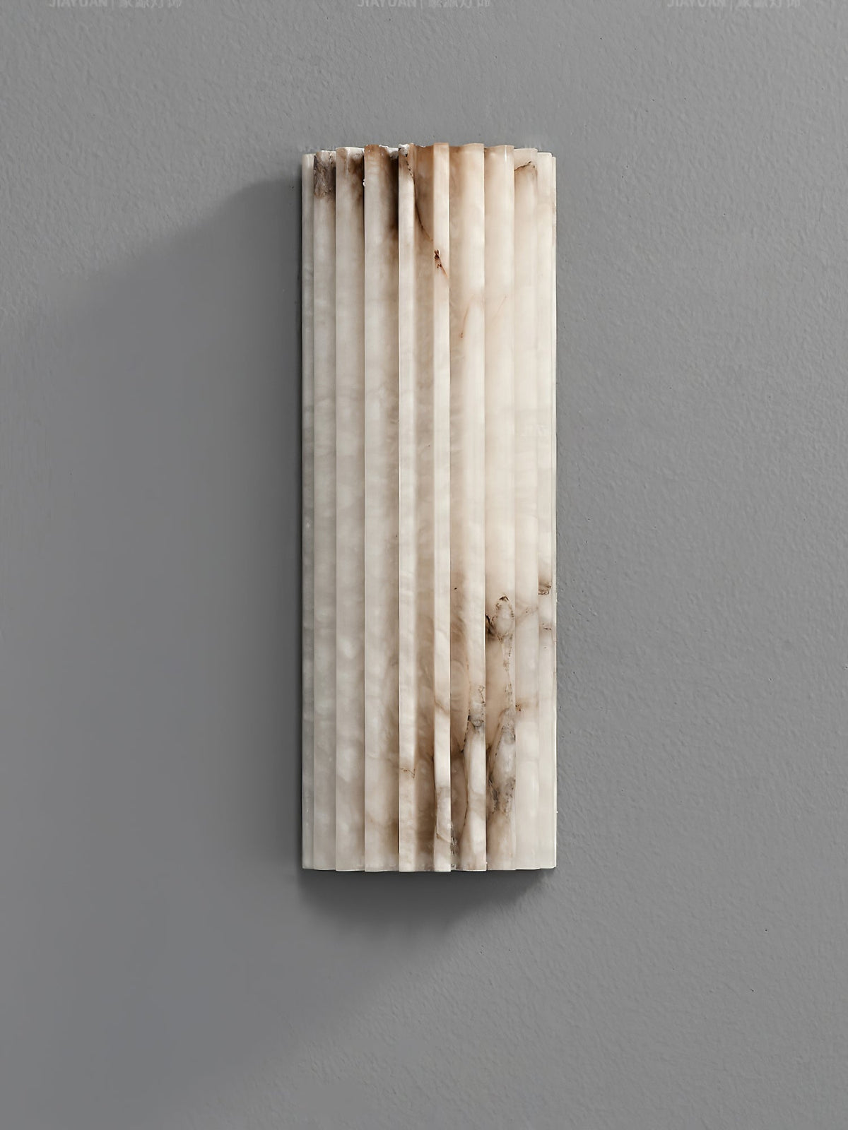 Striaform White Alabaster Wall Light