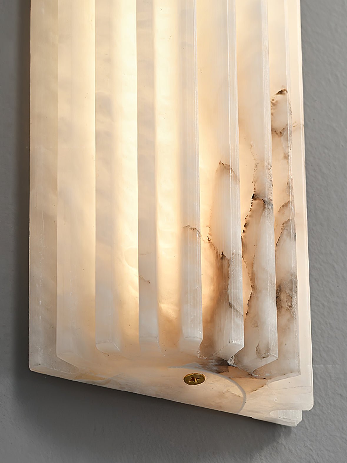 Striaform White Alabaster Wall Light