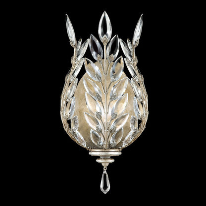 Stylized Facet Leaf Gold Silver Wall Sconce