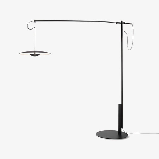 Suspended Reach Woodgrain LED Floor Lamp