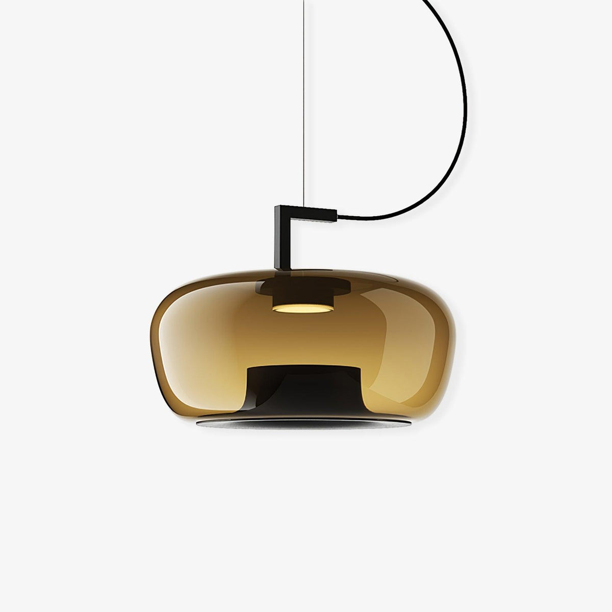 Suspended Rings Black Multi-Color LED Pendant