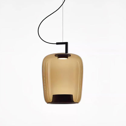 Suspended Rings Black Multi-Color LED Pendant