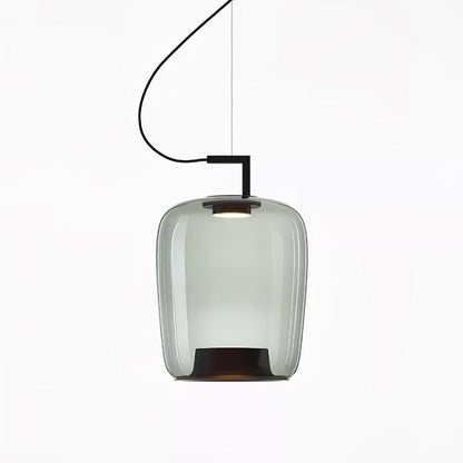 Suspended Rings Black Multi-Color LED Pendant