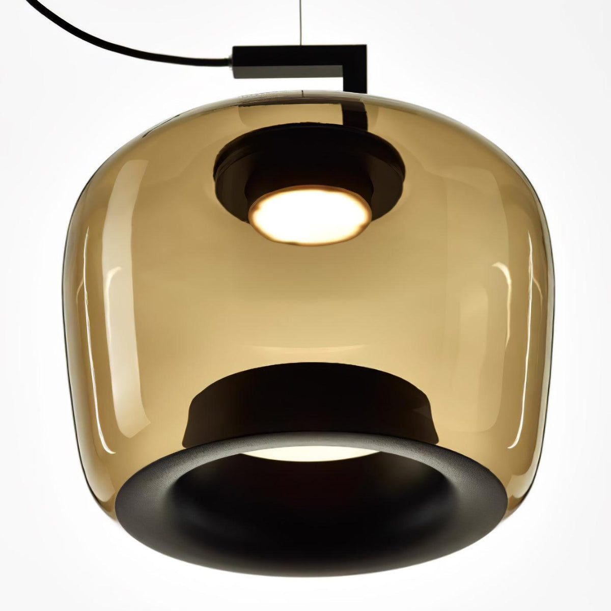 Suspended Rings Black Multi-Color LED Pendant