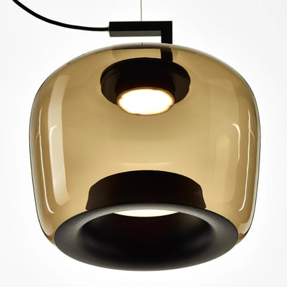 Suspended Rings Black Multi-Color LED Pendant