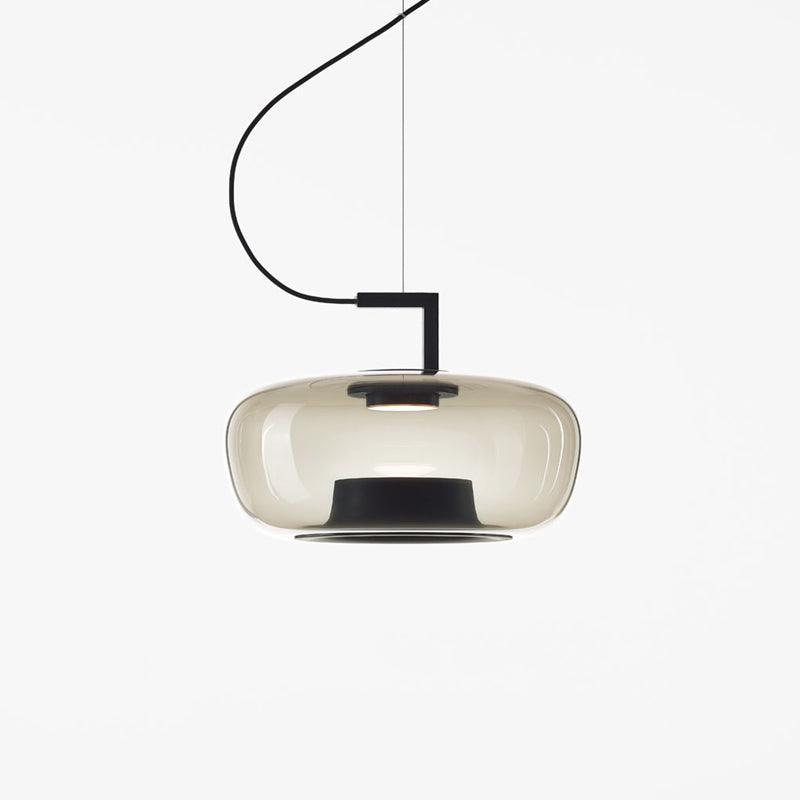 Suspended Rings Black Multi-Color LED Pendant