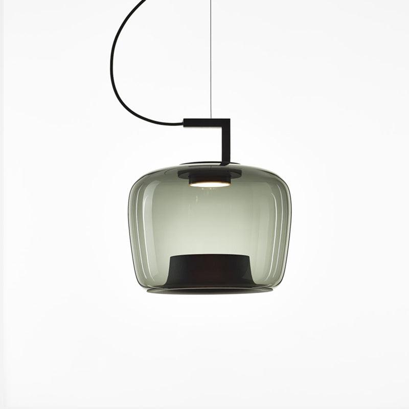 Suspended Rings Black Multi-Color LED Pendant