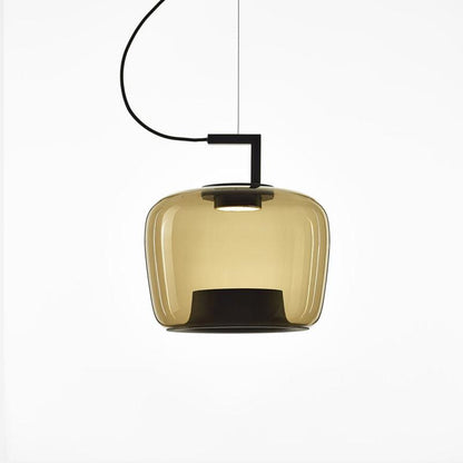 Suspended Rings Black Multi-Color LED Pendant