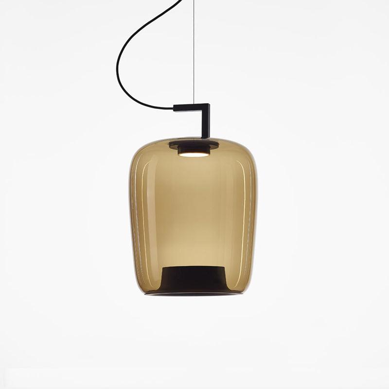 Suspended Rings Black Multi-Color LED Pendant