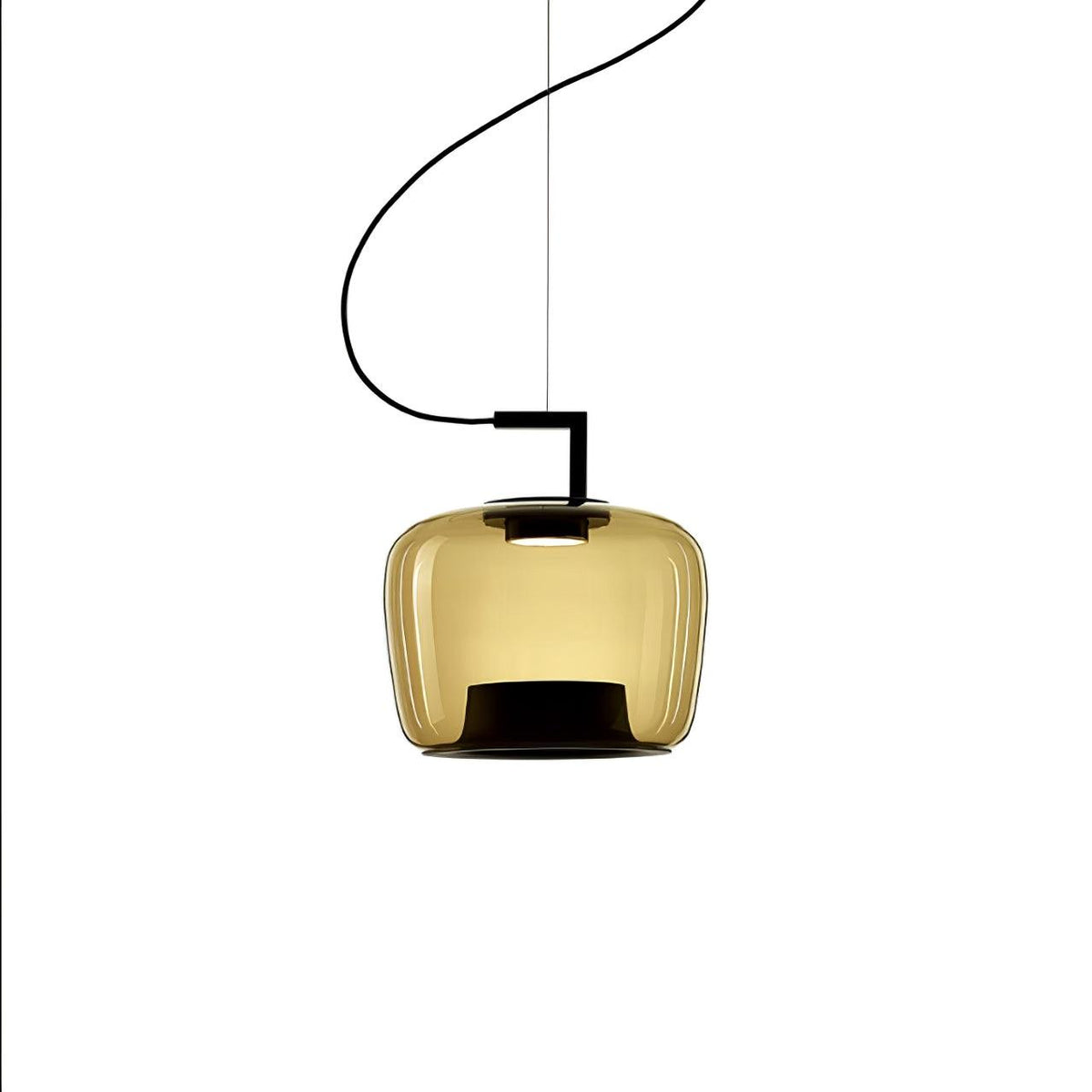 Suspended Rings Black Multi-Color LED Pendant