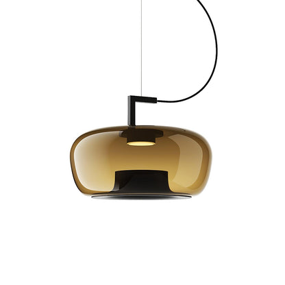 Suspended Rings Black Multi-Color LED Pendant