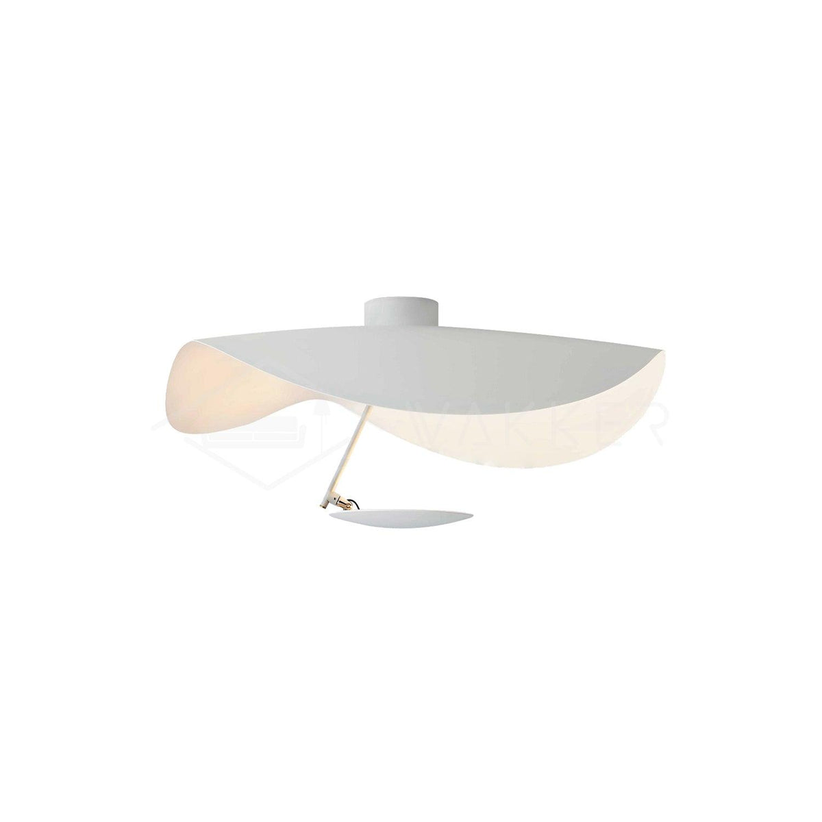 Swept Plate Multi-Finish LED Ceiling Light