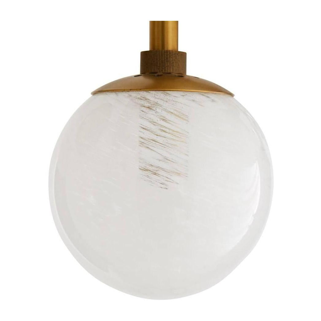 Swirl Globe Crystal Knob Antique Brass Chandelier