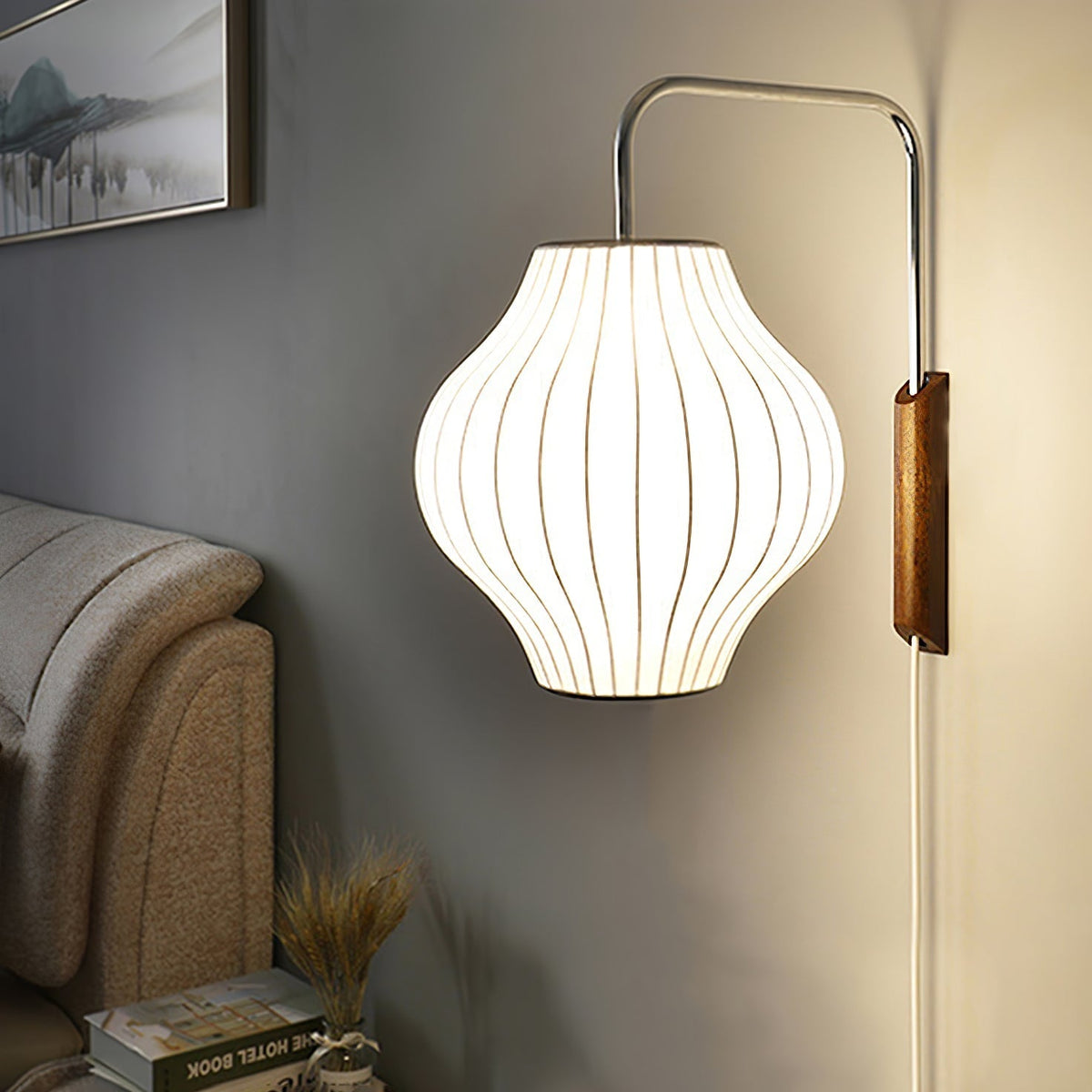 Swivelpod Chrome Walnut Wall Sconce
