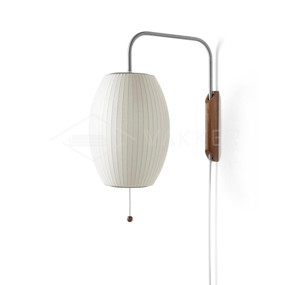 Swivelpod Chrome Walnut Wall Sconce