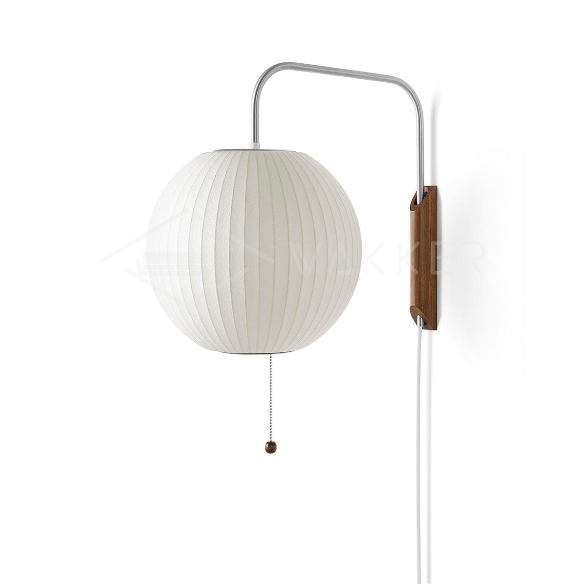 Swivelpod Chrome Walnut Wall Sconce