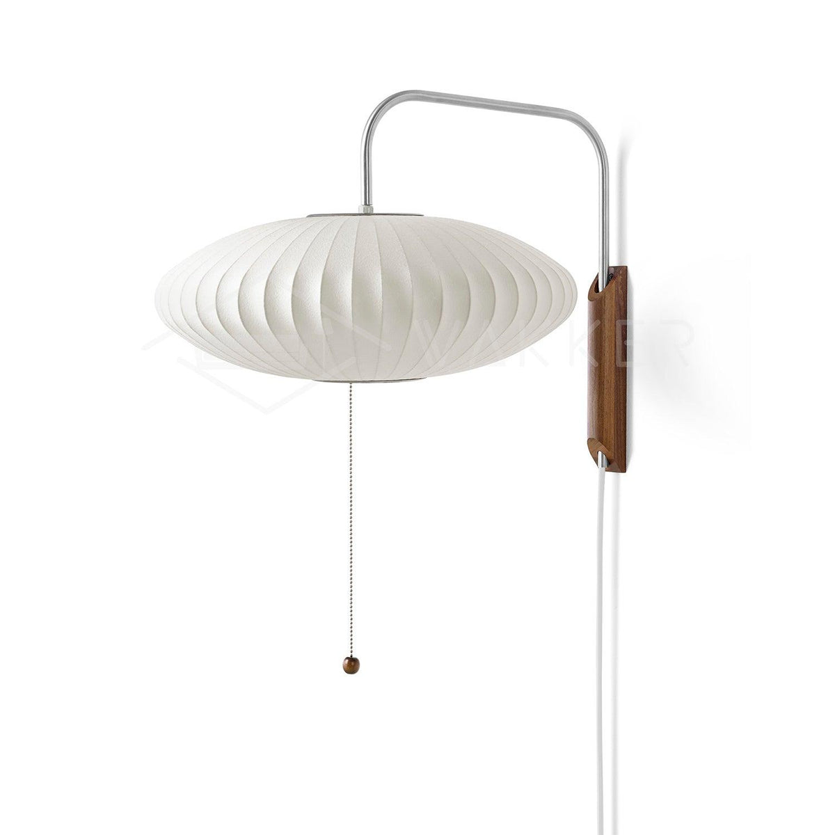 Swivelpod Chrome Walnut Wall Sconce