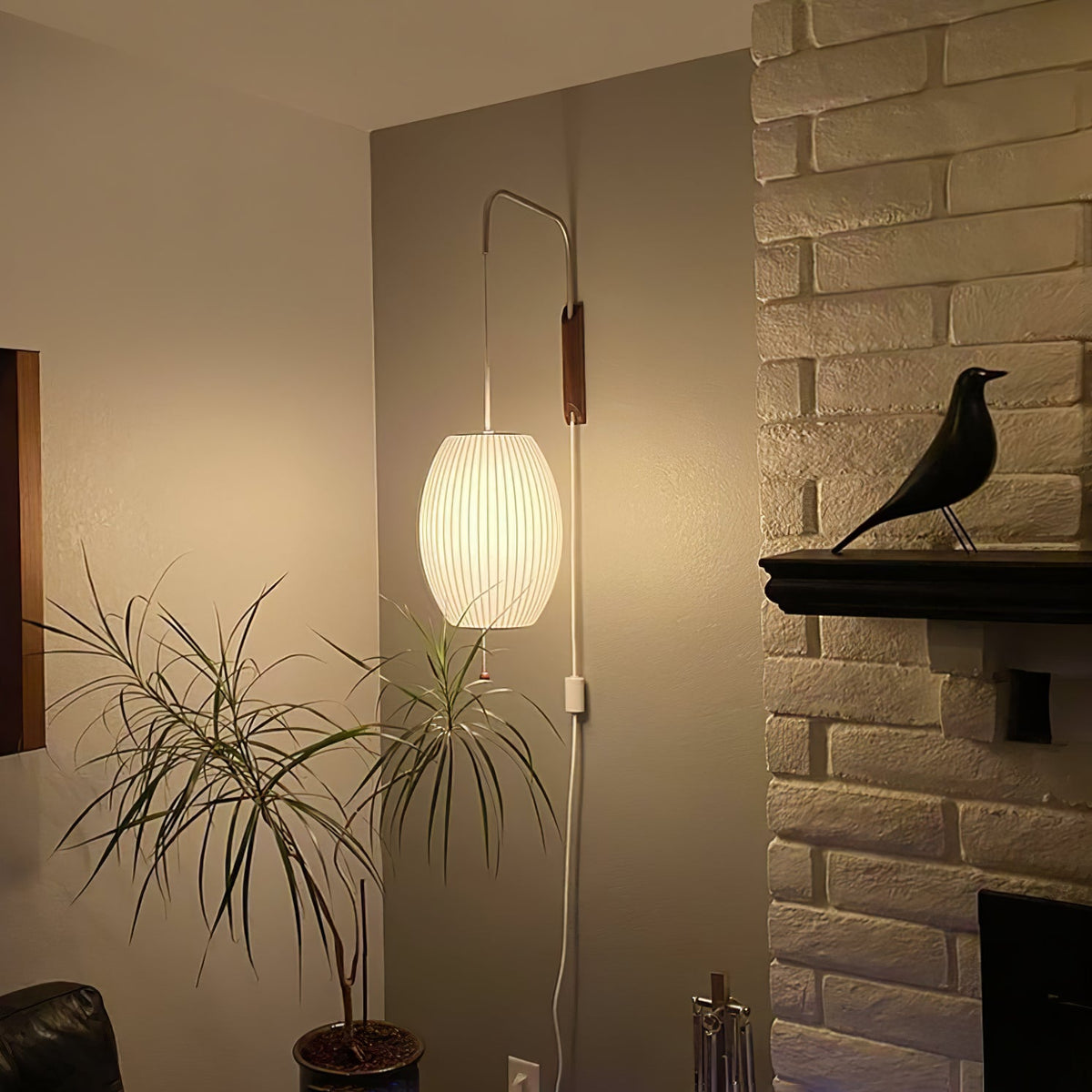 Swivelpod Chrome Walnut Wall Sconce