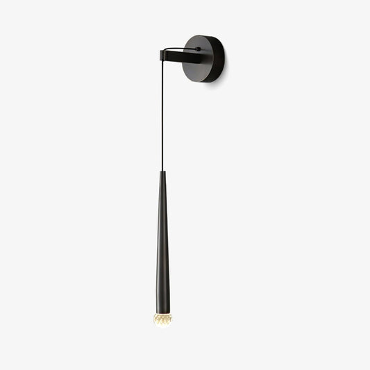 Tapered Prism Brass Black LED Wall Lamp