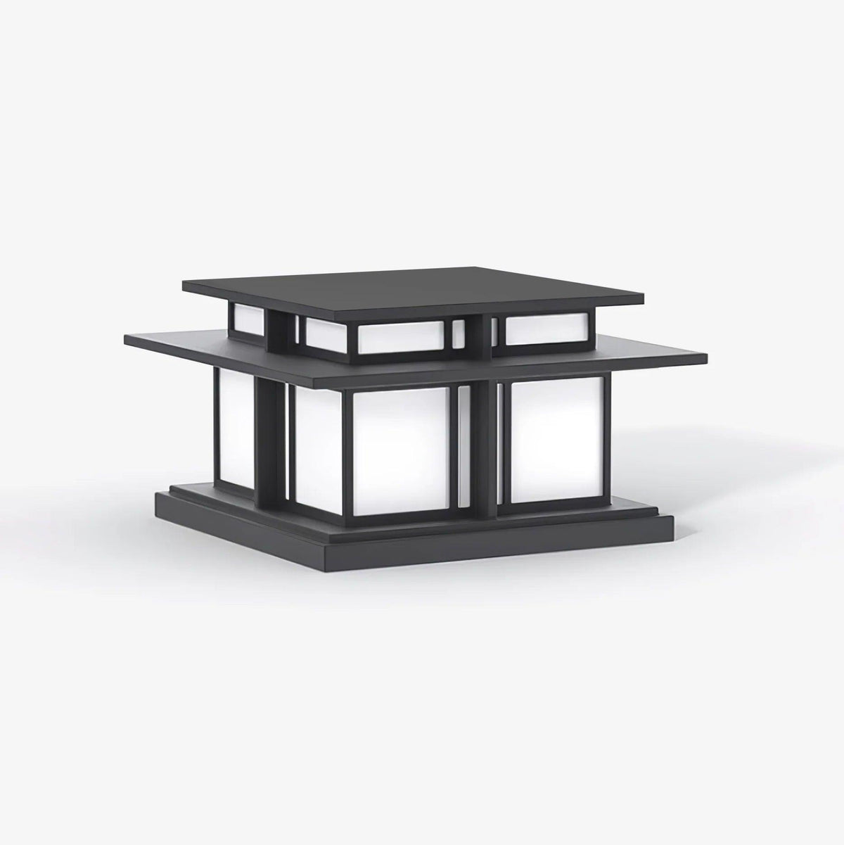Tarsen Black White Outdoor Post Light