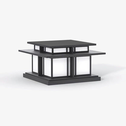 Tarsen Black White Outdoor Post Light