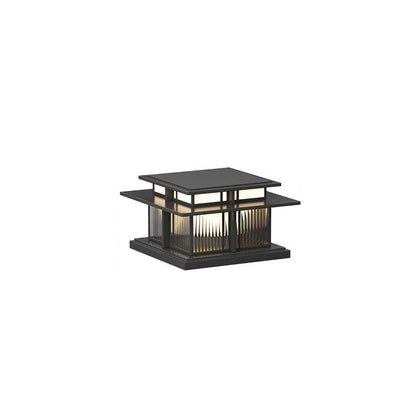 Tarsen Black White Outdoor Post Light