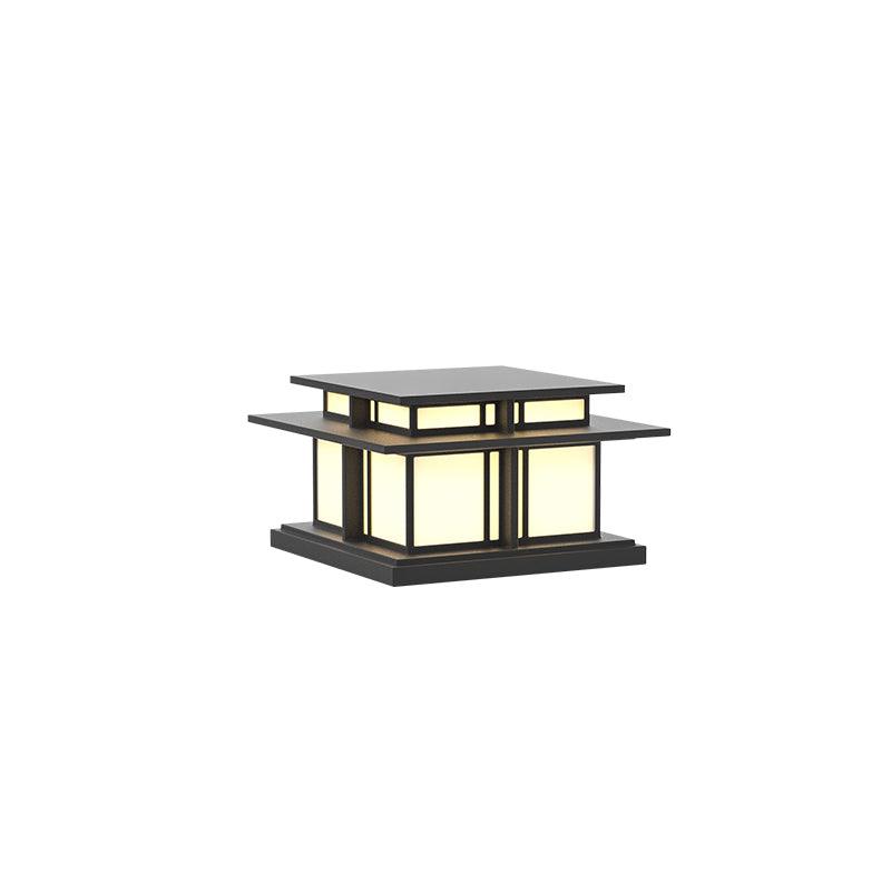 Tarsen Black White Outdoor Post Light