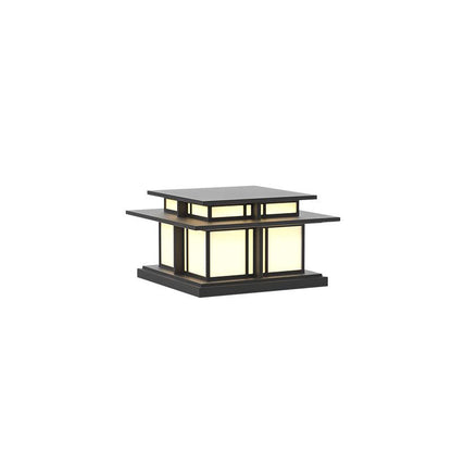 Tarsen Black White Outdoor Post Light