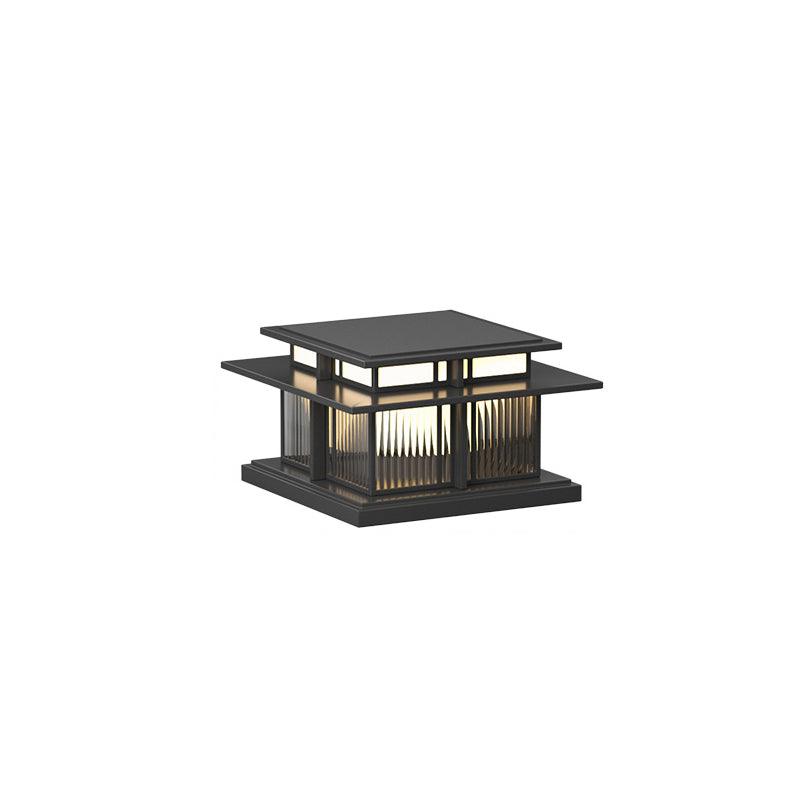 Tarsen Black White Outdoor Post Light