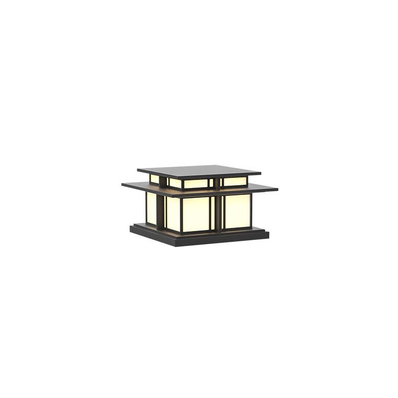 Tarsen Black White Outdoor Post Light