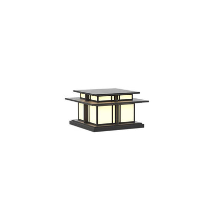 Tarsen Black White Outdoor Post Light