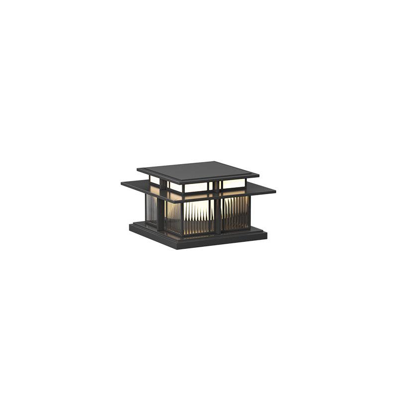 Tarsen Black White Outdoor Post Light