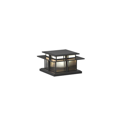 Tarsen Black White Outdoor Post Light