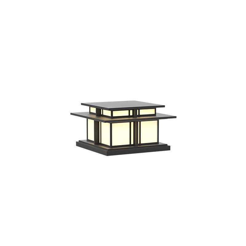 Tarsen Black White Outdoor Post Light