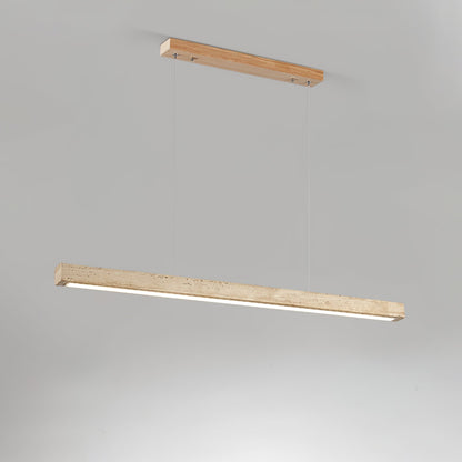 Tecton Walnut Travertine LED Linear Pendant