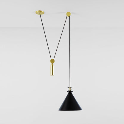 Tensiform Gold Black Modular Chandelier