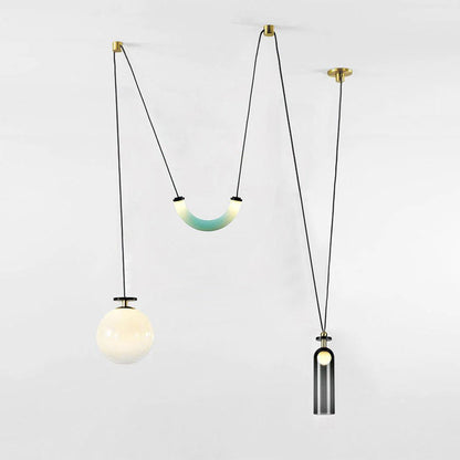Tensiform Gold Black Modular Chandelier