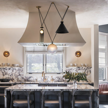 Tensiform Gold Black Modular Chandelier