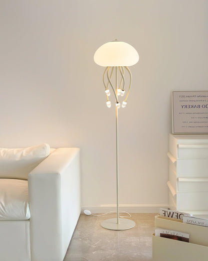 Tentara Beige Green LED Floor Lamp