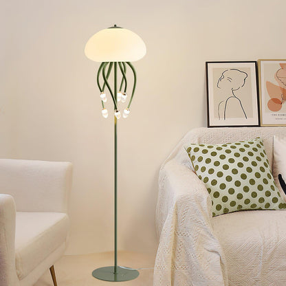 Tentara Beige Green LED Floor Lamp