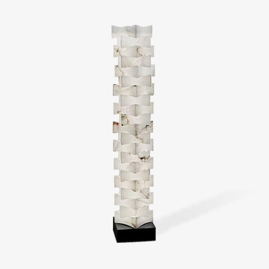 Tessellum Black Alabaster LED Floor Lamp