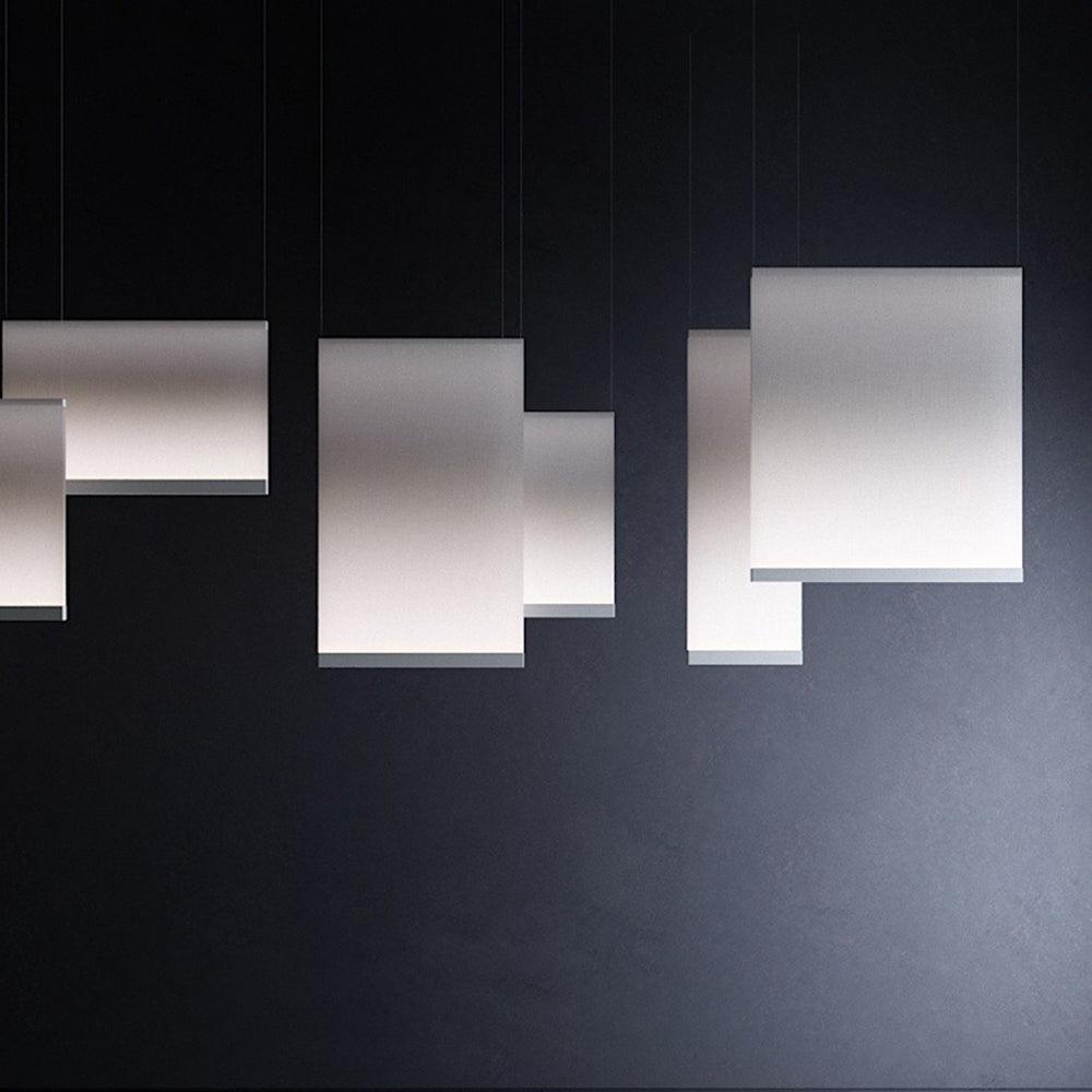 Textilefall Black White LED Pendant