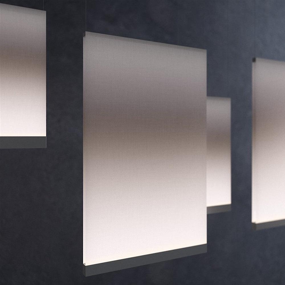 Textilefall Black White LED Pendant