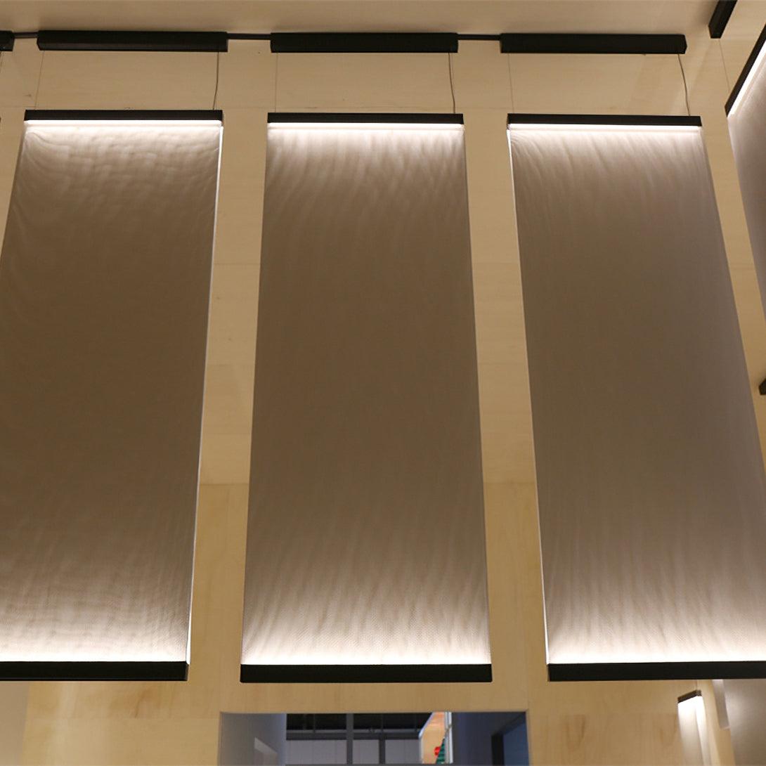 Textilefall Black White LED Pendant