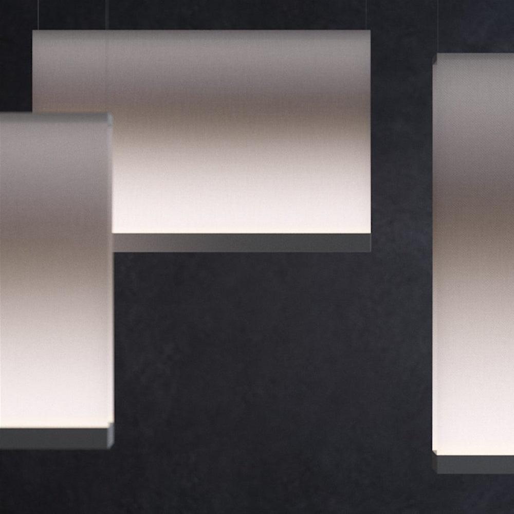 Textilefall Black White LED Pendant
