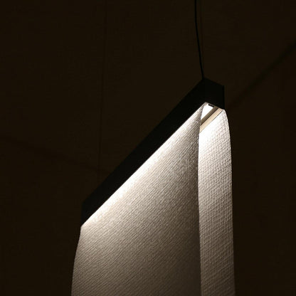 Textilefall Black White LED Pendant