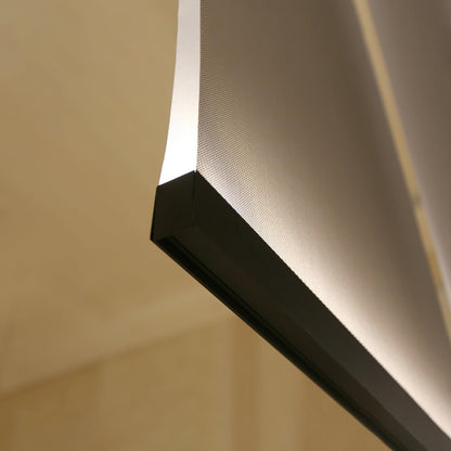 Textilefall Black White LED Pendant