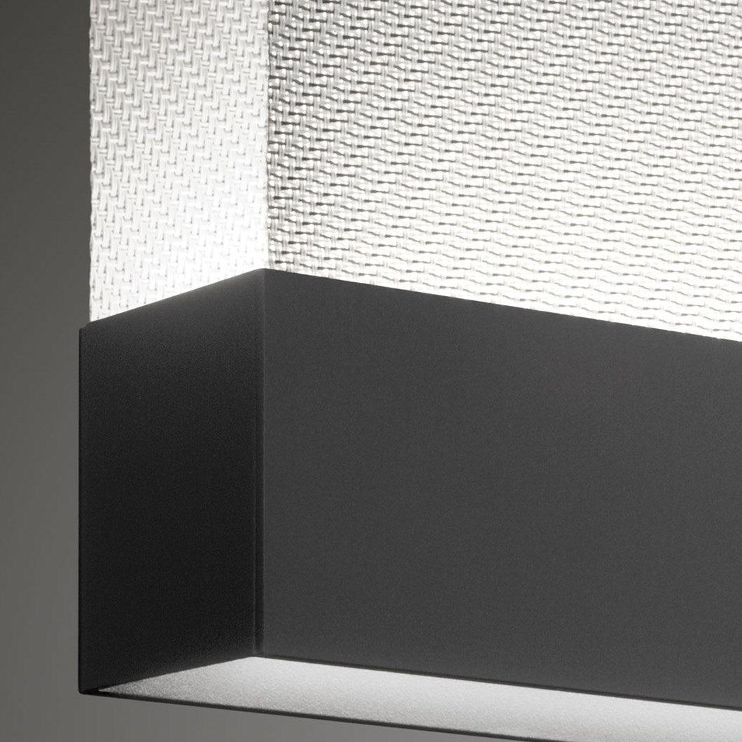 Textilefall Black White LED Pendant