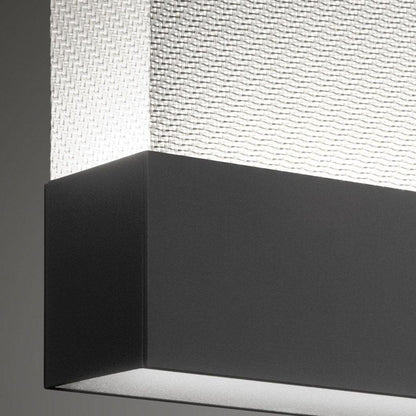 Textilefall Black White LED Pendant